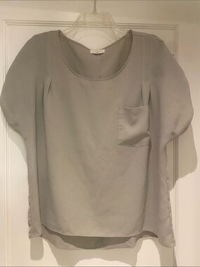 MELLODAY Green Short-Sleeve Pocket Blouse